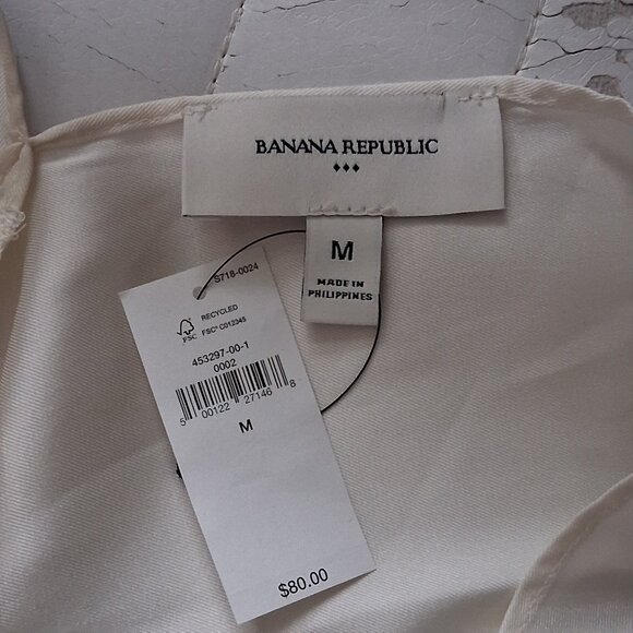 Banana Republic Tie Batwing Sleeve Blouse Top sz M NWT /B3 - Picture 7 of 8